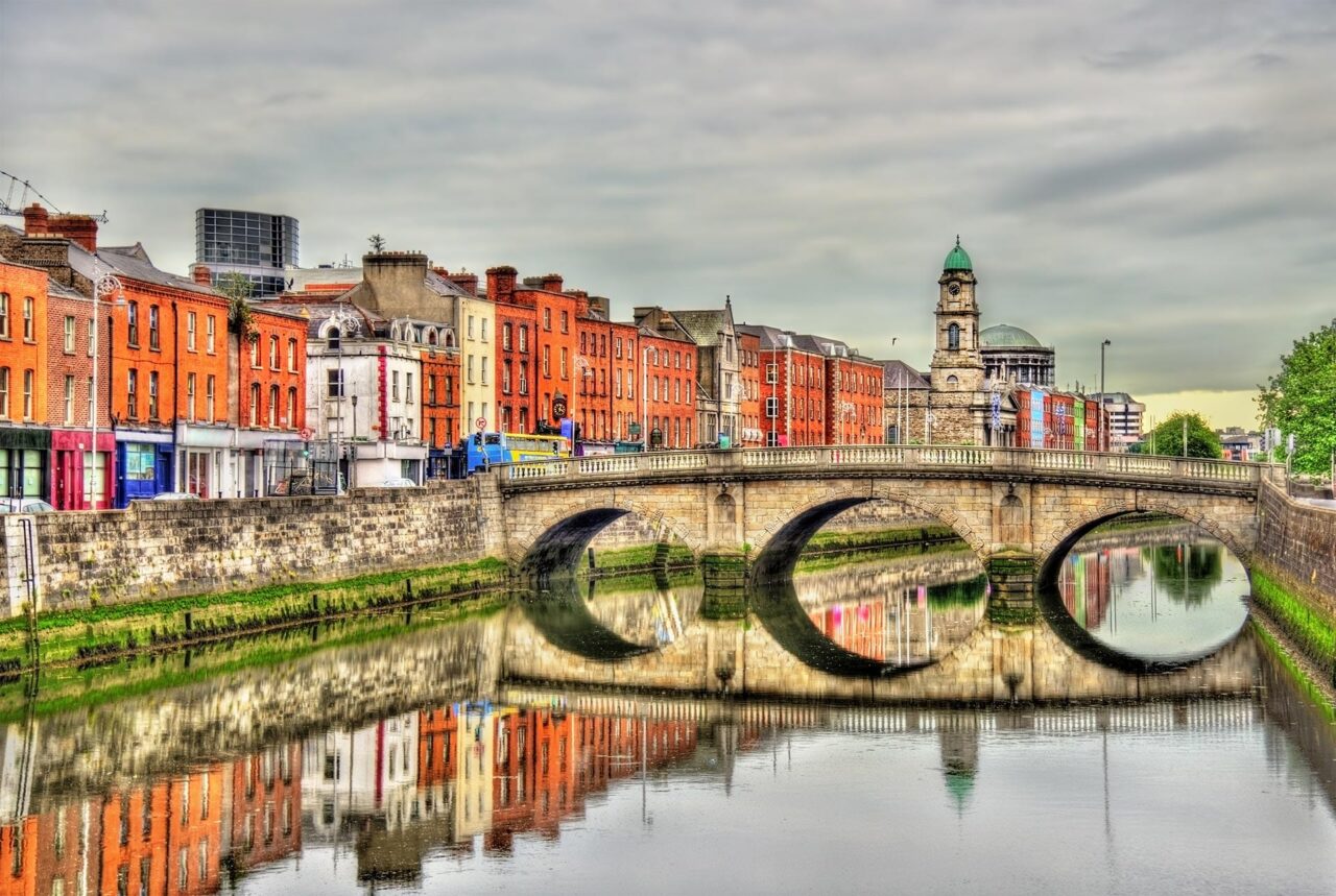 Mellows-Bridge-over-Liffey-River-in-Dublin
