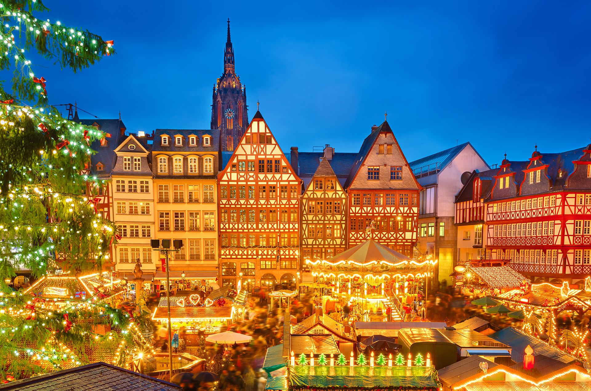 Traditional christmas market in Frankfurt, Germany