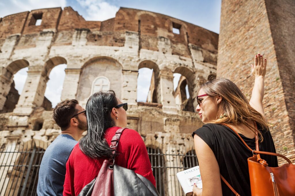 Tourists in Rome